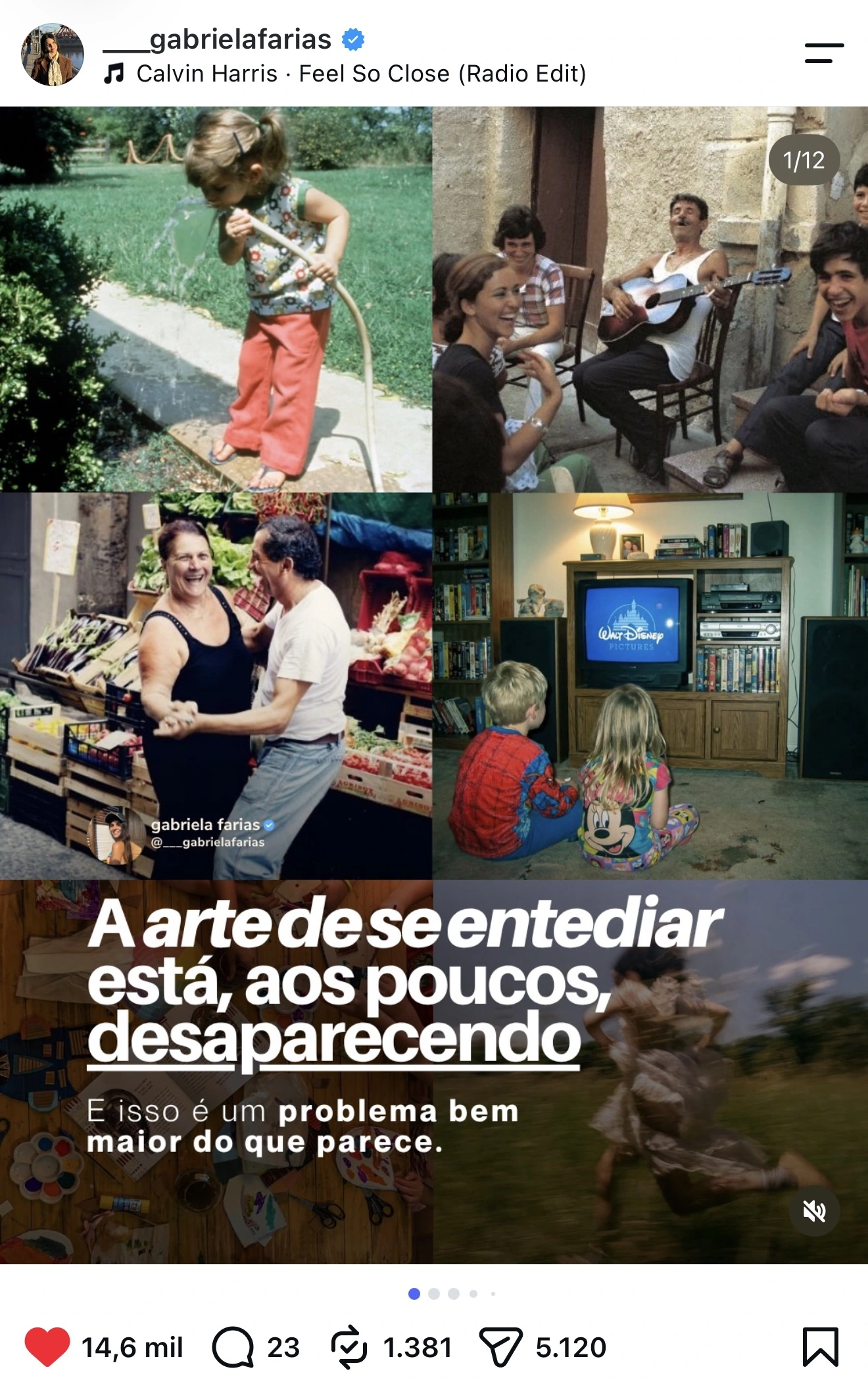 Post da Gabriela Farias com 14,6 mil curtidas: A arte de se entediar está, aos poucos, desaparecendo